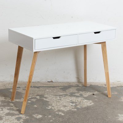 Lot 266 - Mid Century Style White Laminent and Fruitwood