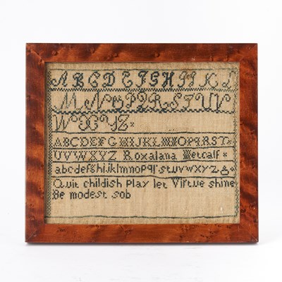 Lot 209 - Needlework Sampler "Roxalana Metcalf"