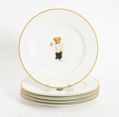 Lot 302 - Set of Five Ralph Lauren 'Thompson' Porcelain Dessert Plates