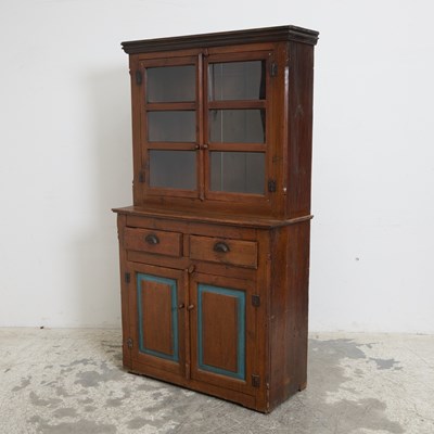 Lot 2 - American Pine China Cabinet