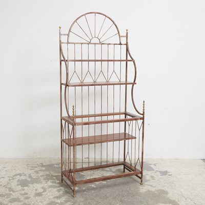 Lot 7 - Painted Metal and Wood Baker's Rack