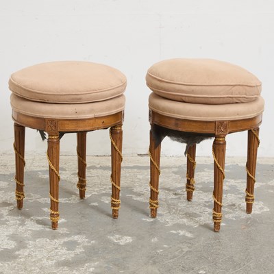 Lot 104 - Pair of Louis XVI Style Stools