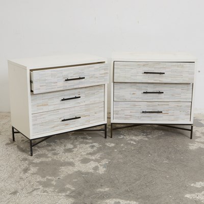 Lot 27 - Pair of Modern Style Tessellated Chest of Drawers