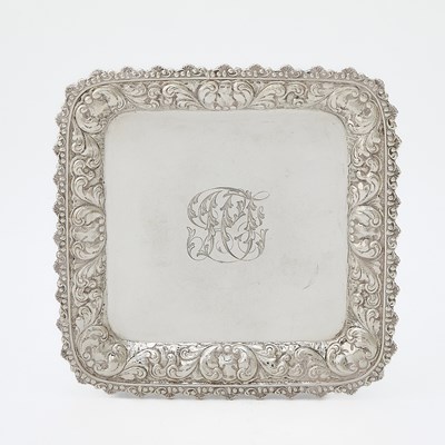 Lot 788 - Dominick & Haff Sterling Silver Square Tray