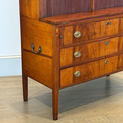 Lot 140 - The Paul Revere Federal Inlaid Mahogany Tambour Desk