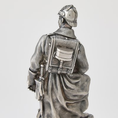 Lot 213 - Russian Silver and Marble Regimental Trophy