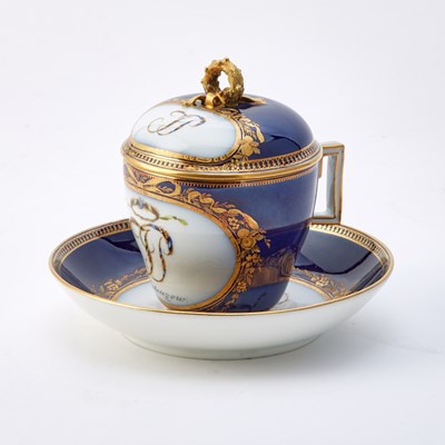 Lot 265 - Meissen Porcelain Cabinet Cup, Cover and Saucer