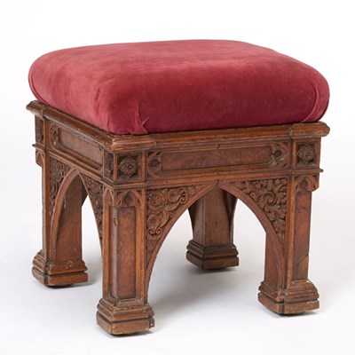 Lot George IV Carved and Pollarded Oak Stool