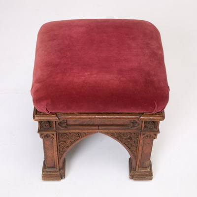 Lot George IV Carved and Pollarded Oak Stool
