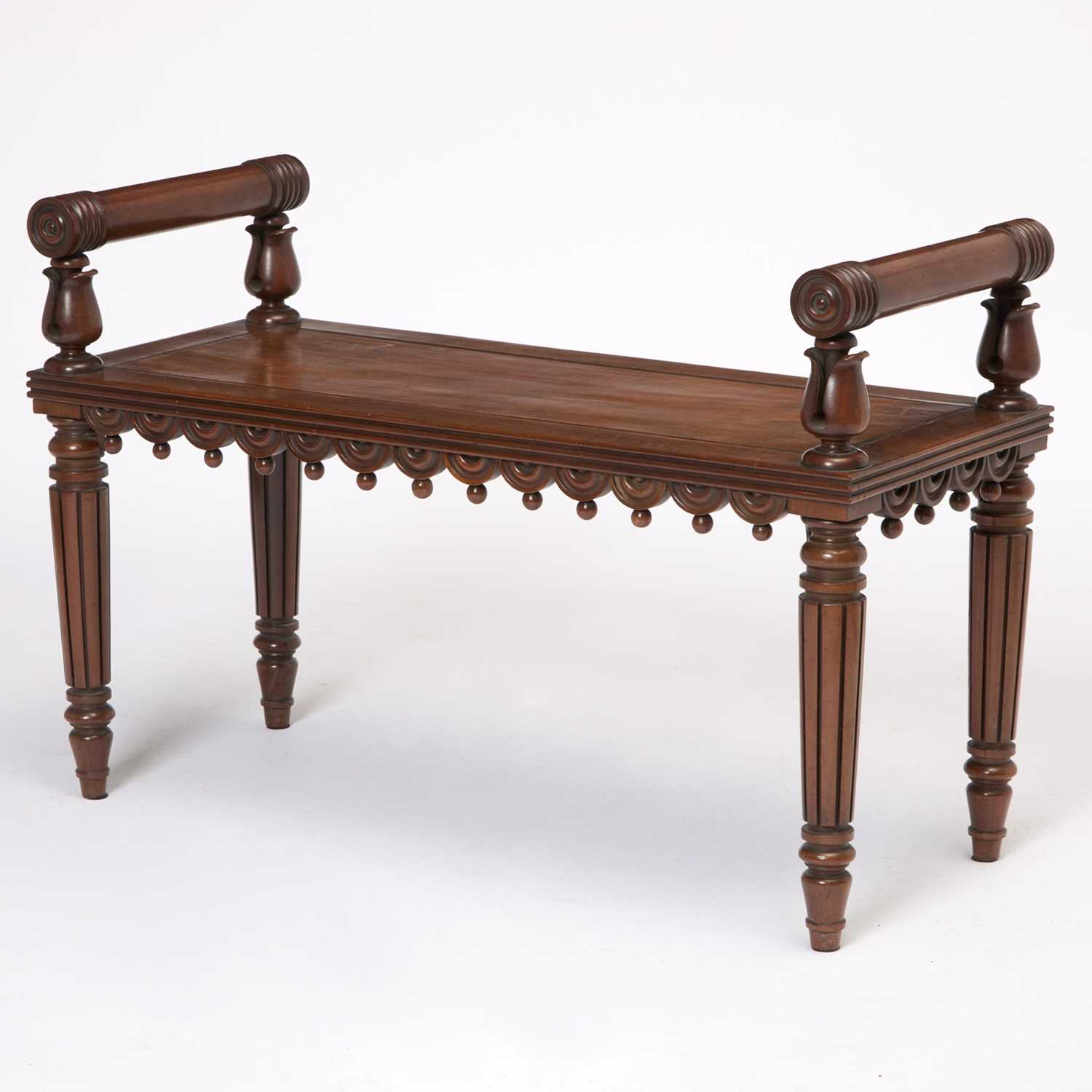 Lot Regency Mahogany Hall Bench