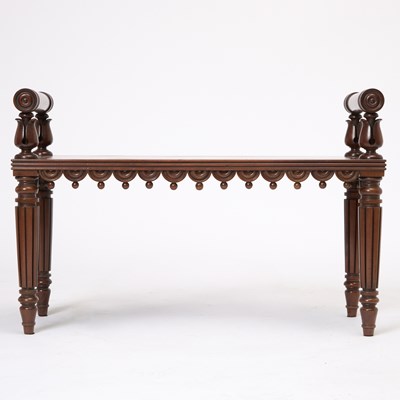 Lot Regency Mahogany Hall Bench