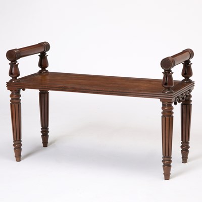 Lot Regency Mahogany Hall Bench