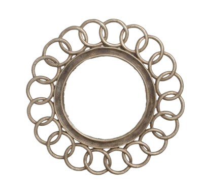 Lot 298 - Silver-Gilt Painted Composition Modern Mirror