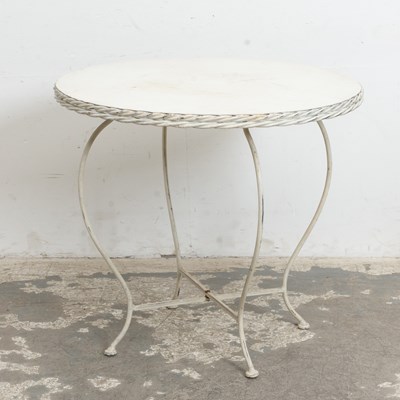 Lot 343 - White Paint Metal Patio Table