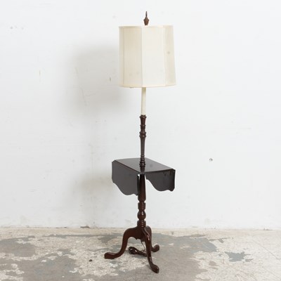 Lot 351 - Chippendale Style Mahogany Floor Lamp Table