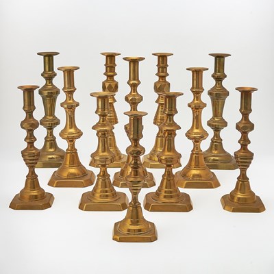 Lot 175 - Group of Twelve Brass Candleholders