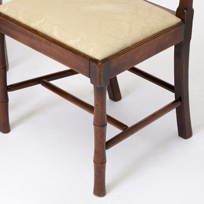 Lot Set of Six George III Mahogany Fiddle Back Side Chairs