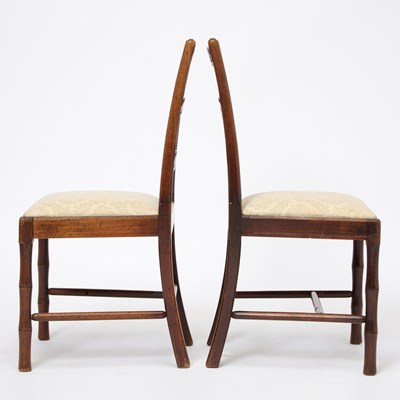 Lot Set of Six George III Mahogany Fiddle Back Side Chairs