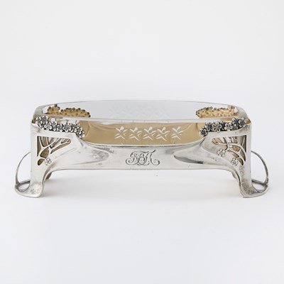 Lot 229 - Russian Silver-Mounted Cut Glass Dish