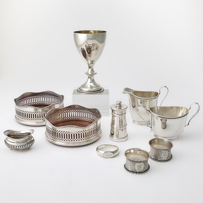 Lot 96 - Group of Silver and Silver Plated Table Articles