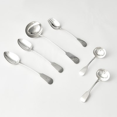 Lot 59 - Group of Georgian/Victorian Sterling Silver Serving Pieces