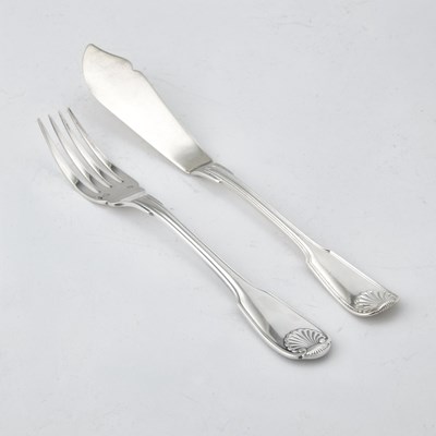 Lot 60 - Assembled French Silver Fish Service