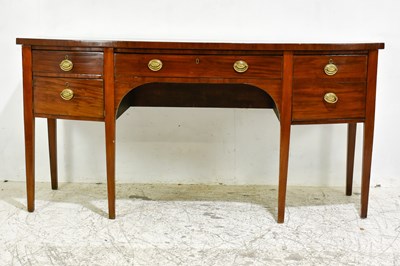 Lot 394 - George III Style Mahogany Bowfront Sideboard