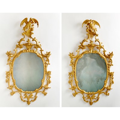 Lot 564 - Pair of George III Giltwood Mirrors