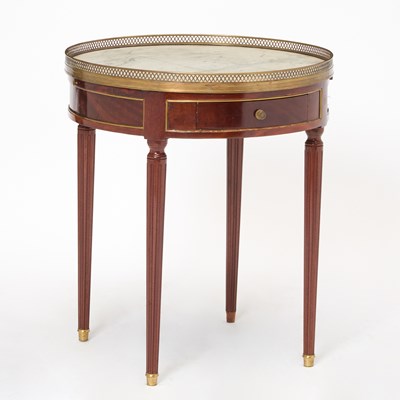 Lot 479 - Louis XVI Brass-Mounted Mahogany Bouillotte Table