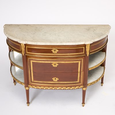Lot Louis XVI Ormolu Mounted Mahogany Commode a l'Anglaise