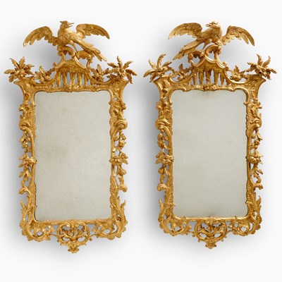 Lot 541 - Pair of George III Giltwood Pier Mirrors