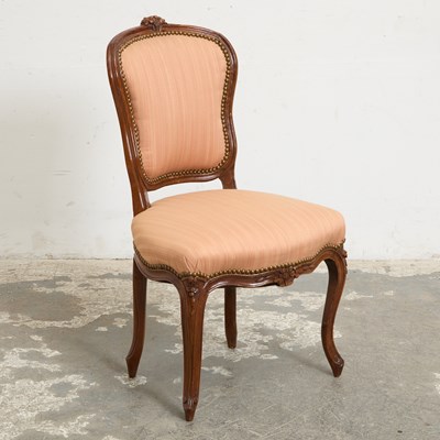 Lot 97 - Louis XV Style Upholstered Walnut Side Chair