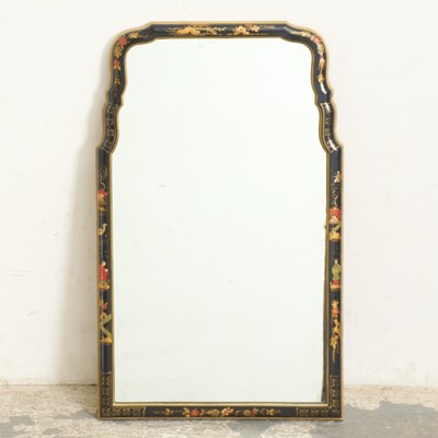 Lot 66 - Queen Anne Style Chinoiserie Decorated Mirror