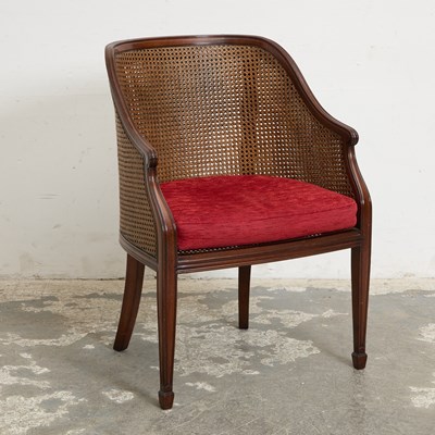 Lot 89 - Regency style Caned Mahogany Tub Chair