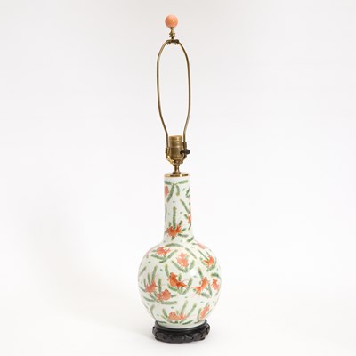 Lot 44 - Chinese Porcelain Carp Pattern Lamp