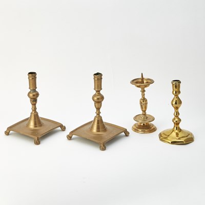 Lot 398 - Group of Brass Candlesticks