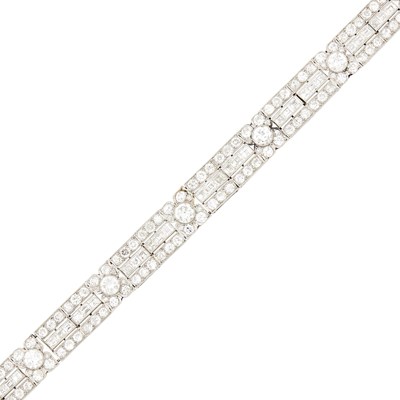Lot 125 - S.J. Rood & Co. Platinum and Diamond Bracelet