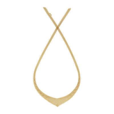 Lot 2 - Tiffany & Co., Elsa Peretti Gold Mesh Necklace