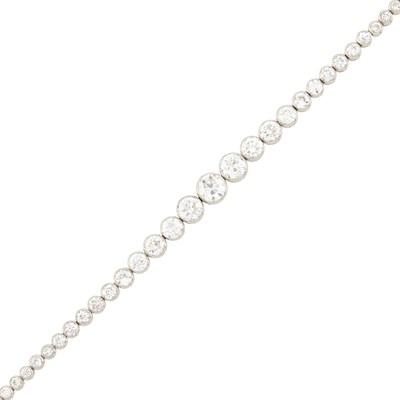 Lot 129 - Platinum and Diamond Bracelet