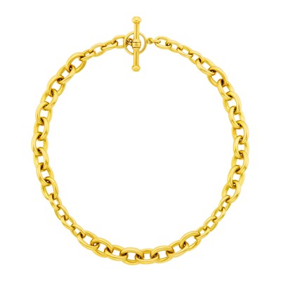 Lot 10 - Barry Kieselstein-Cord Gold Chain Necklace with Toggle Clasp