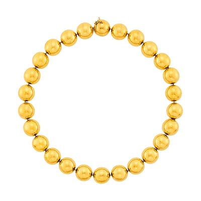 Lot 4 - Tiffany & Co. Gold Bead Necklace
