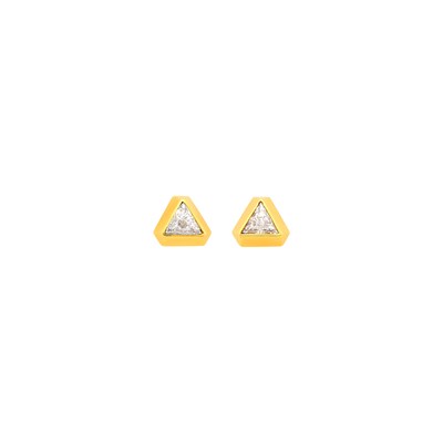 Lot 1181 - Cartier Pair of Gold and Diamond Stud Earrings