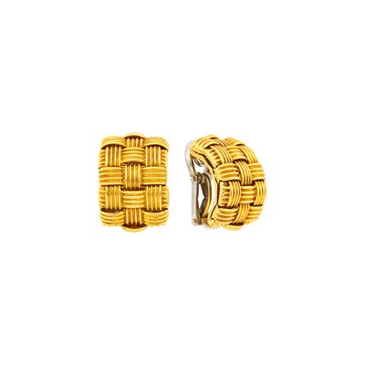 Lot 1117 - Roberto Coin Pair of Gold 'Appassionata' Earclips