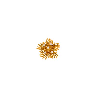 Lot 2020 - Tiffany & Co. Gold and Diamond Brooch