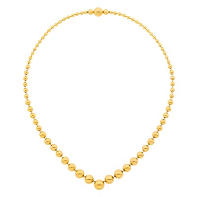 Lot 31 - Cartier Gold Bead Necklace, France