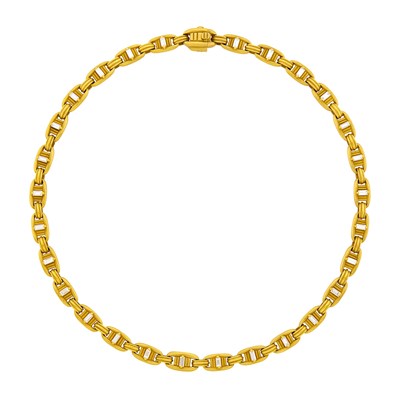 Lot Barry Kieselstein-Cord Gold and Diamond Link Necklace