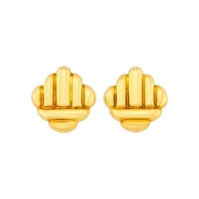 Lot 1135 - Cartier Pair of Gold Earrings