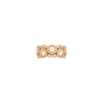 Lot 1115 - Rose Gold and Diamond Band Ring