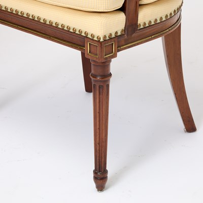 Lot Set of Eight Russian Neoclassical Mahogany Dining Chairs