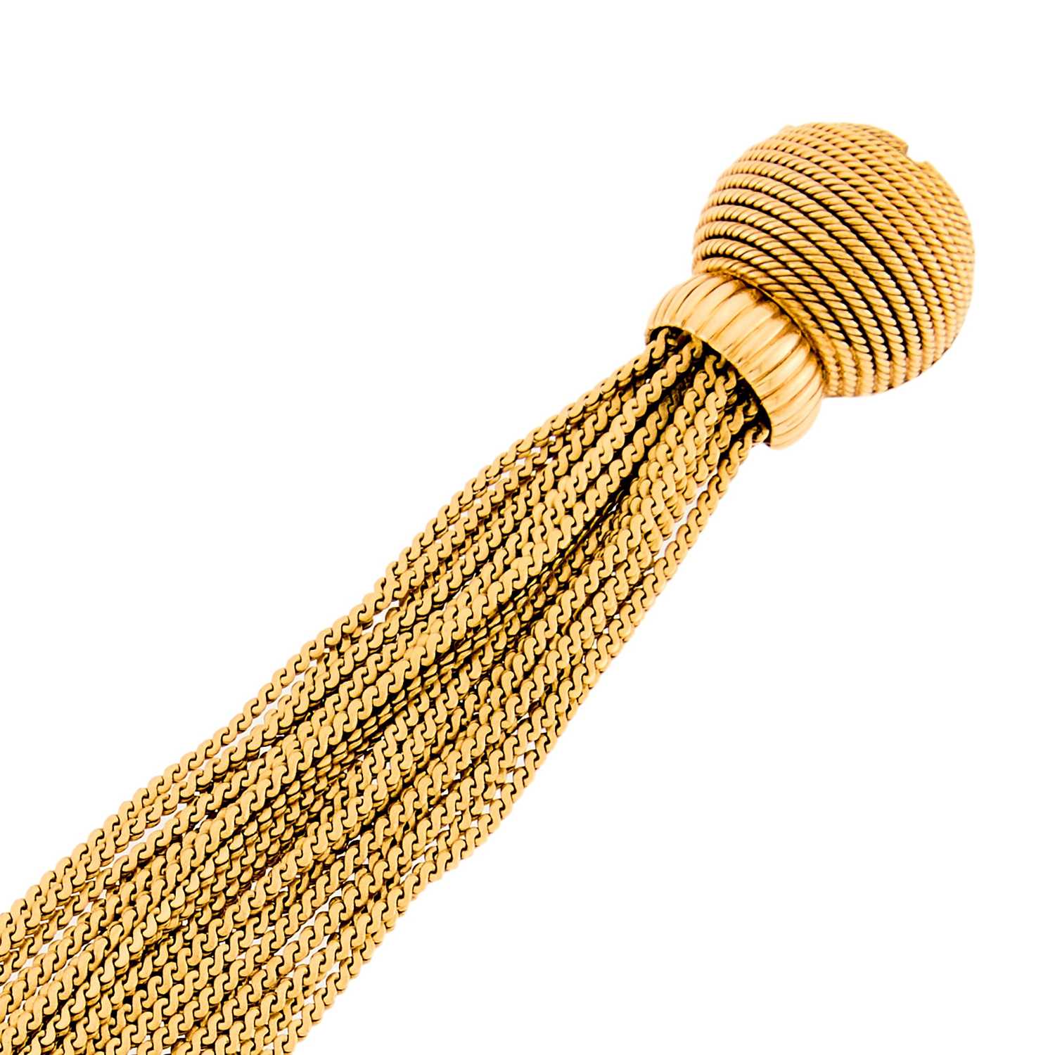 Lot 1095 - Gold Multistrand Chain Bracelet
